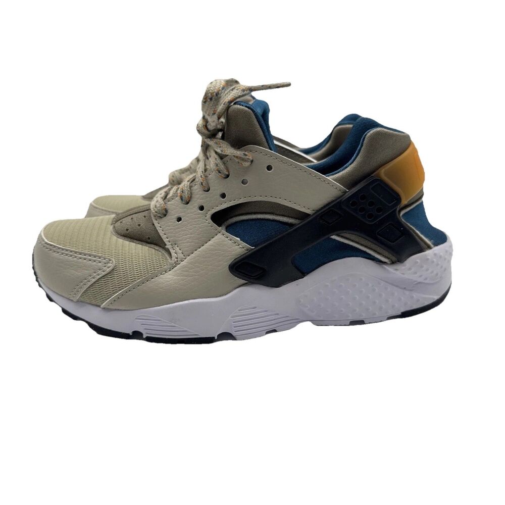 Nike‎ Huarache Run GS Beige Black Multicolor Youth Size 4.5Y Sneakers Shoes